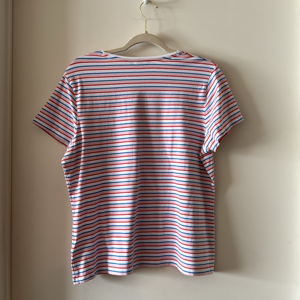 M&S Collection Striped Crew Neck Tee - Picture 4 of 4